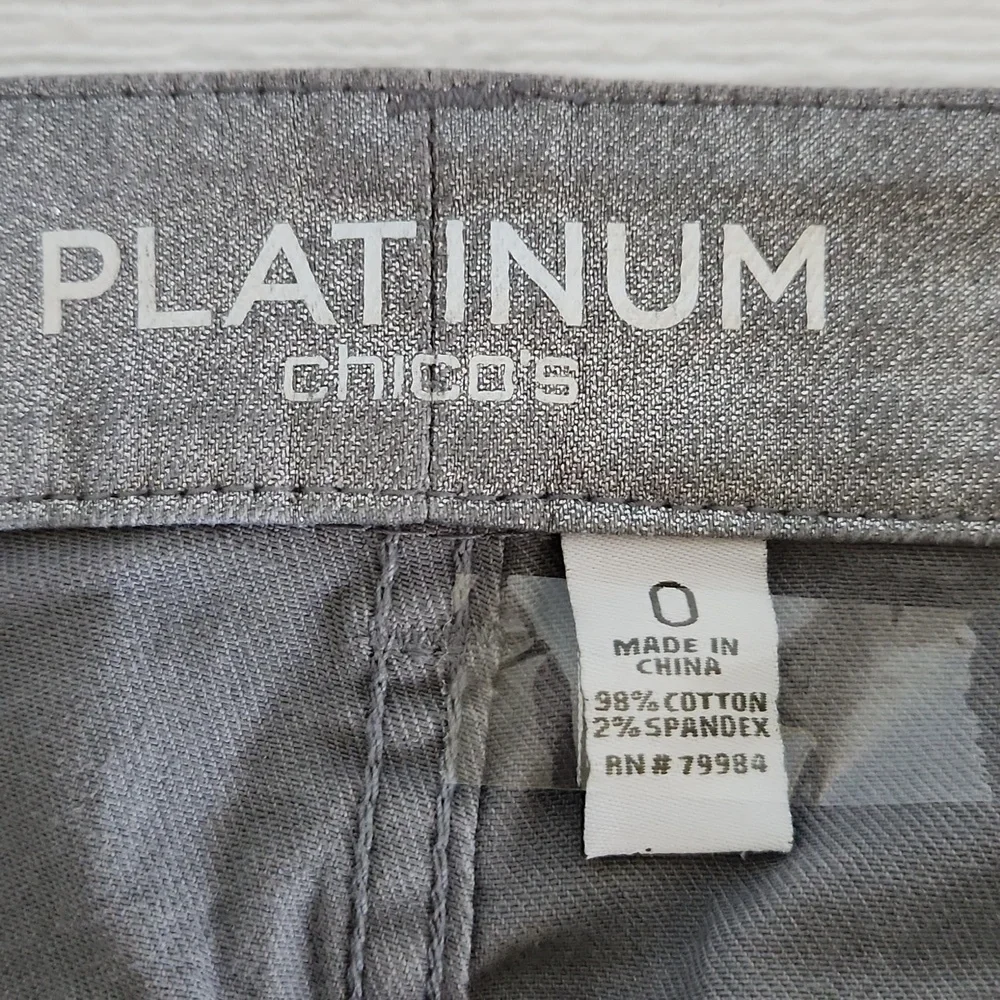 Chicos Platinum Womans Pants - Picture 3 of 8